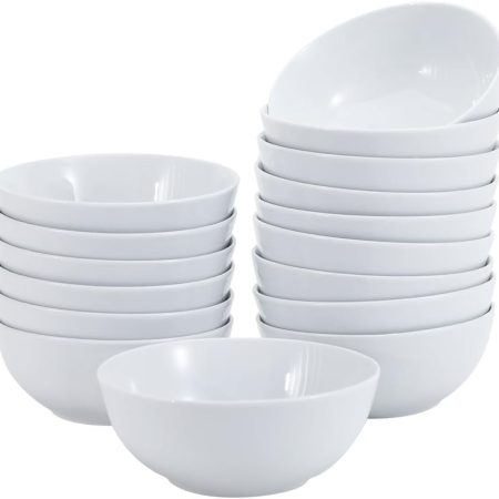 16-Pack White  Coupe Bowl, 5.9" diameter, Round, Microwave-safe, Commercial-grade
