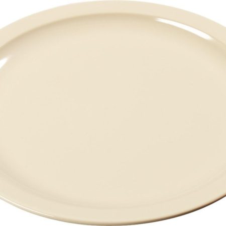 Reusable Plastic Plate Dessert Plate for Home and Restaurant, Melamine, 6.5 Inches, Tan