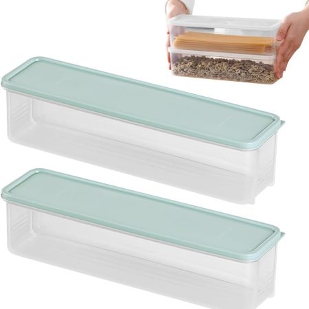 Storage & Crisper Boxes, 2025 New Durable Food Storage Containers, Stackable Refrigerator Organizer for Kitchen, Airtight Food Box with Lids, Fresh-Keeping Container Suitable (Blue, 2pcs)