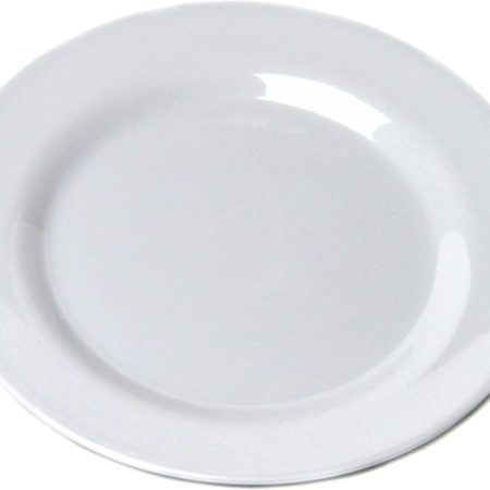 Classic Melamine Appetizer Plates, 8 inches in Diameter, White