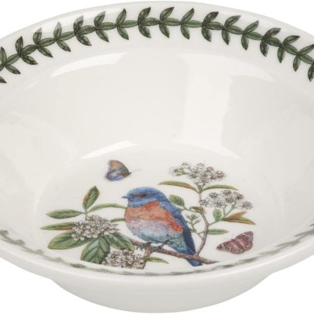 Botanic Garden Birds Oatmeal Bowl - , 6.5" Earthenware Tableware - Dishwasher & Microwave Safe, Vintage-Inspired Made in the UK - Mix & Match Gift Collection
