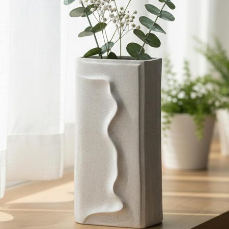9.9 Inch Large Ceramic Vase  Vintage Inspired Book-Shaped, Retro Elegent Aesthetic Unique Vase, Must-Have for Shelves, Home, Living Room, Bedroom, Bookshelf Decor, Gifts for Book Lovers Women