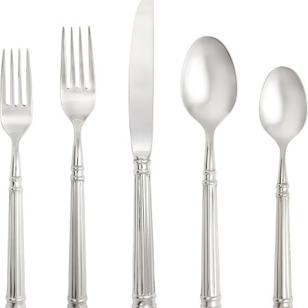 18/10 Stainless Steel Flatware, 20 Piece Place Setting With Table Knives, Forks and Spoons (Service For 4), Dishwasher Safe, Mirrored
