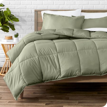 Comforter Set - Queen Size - Ultra-Soft - Goose Down Alternative - Premium 1800 Series - All Season Warmth (Queen, Sage)